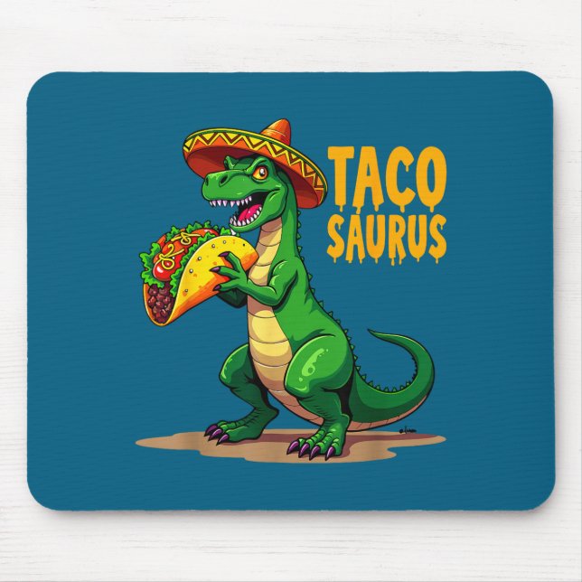 Mousepad Cinco de maio festa t-rex chapéu tacosaurus (Frente)