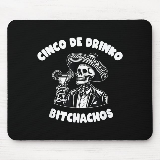 Mousepad Cinco de maio para mulheres cinco de drinko  (Frente)