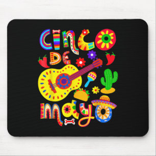 Mousepad Cinco de Mayo Camisa 5 De Mulheres Masculinas Rapa