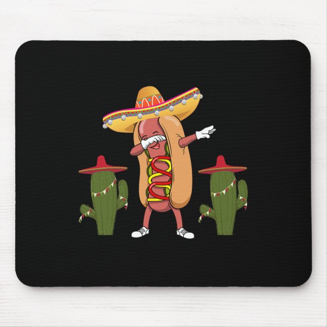 Mousepad Cinco De Mayo Camisa Cactus Quente Dançando (Frente)