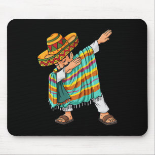 Mousepad Cinco de Mayo Dabbing Poncho Sombrero, divertido m