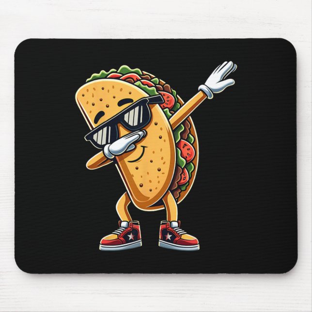 Mousepad Cinco De Mayo Dabbing Taco Funny Comidas Mexicanas (Frente)