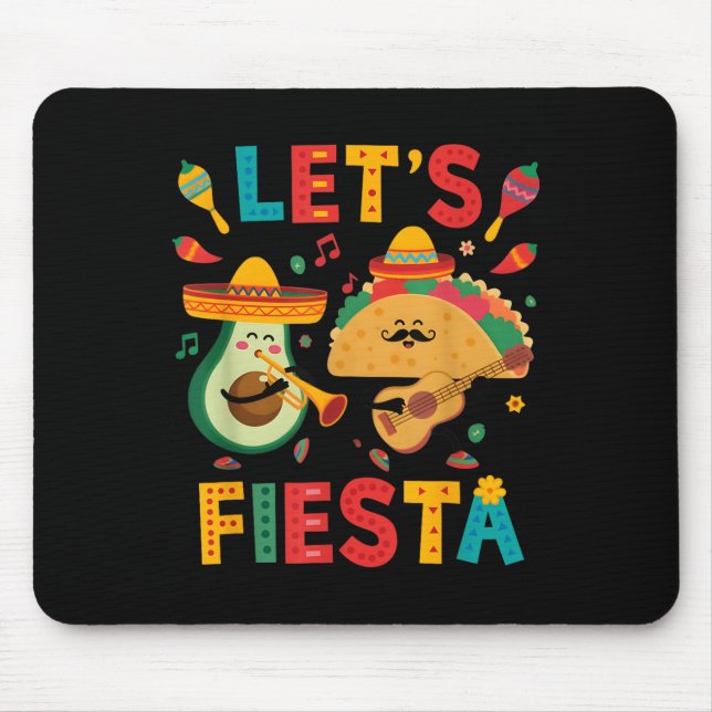 Mousepad Cinco De Mayo Deixa Fiesta México Engraçado Par Me (Frente)