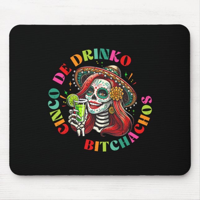 Mousepad Cinco De Mayo Divertida Festa Mexicana Cinco De Dr (Frente)