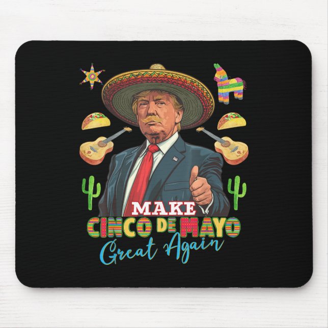 Mousepad Cinco De Mayo Faça Cinco De Mayo Excelente Novamen (Frente)