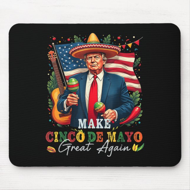 Mousepad Cinco De Mayo Make Cinco De Mayo Great Again Donal (Frente)