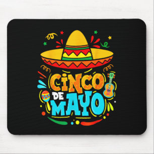 Mousepad Cinco De Mayo Mexicano Sombrero Festa Pimenta Chil