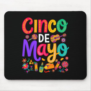 Mousepad Cinco De Mayo Tacos Mexicanos Engraçado 5 De Mayo