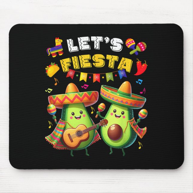 Mousepad Cinco De Mayo Vamos Festa Poncho Abacate Meninos M (Frente)