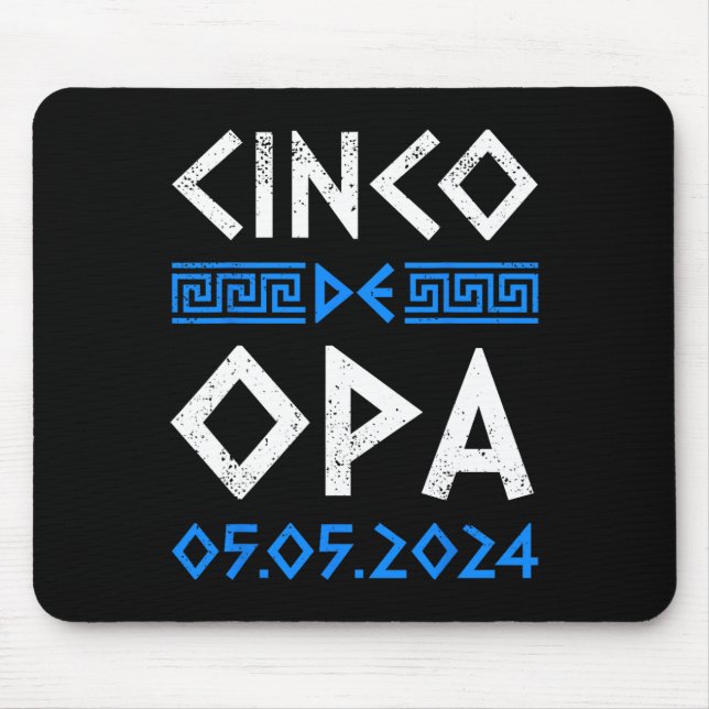 Mousepad Cinco De Opa Funny Cinco De Mayo Orthodox Grego Ea (Frente)