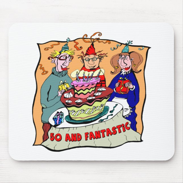 Mousepad Cinqüênta 50th presentes de aniversário (Frente)
