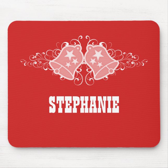 Mousepad Cintos de Natal e Sujidade, Mousepad, Vermelho (Frente)
