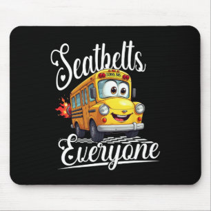Mousepad Cintos de segurança fofos de volta às aulas, todos