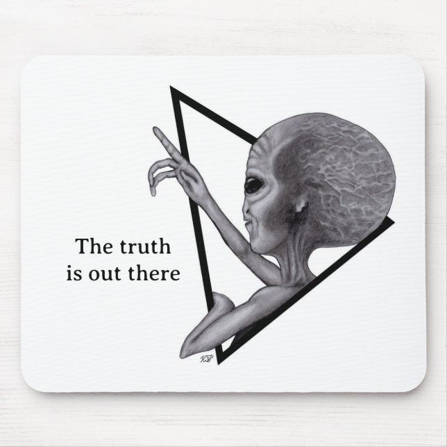 Mousepad Cinza, a verdade está lá fora (Frente)