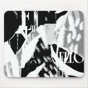 Mousepad Cinza abstrato Black White