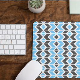 Mousepad Cinza Azul Céu Moderno Escuro Arenque Geométrico