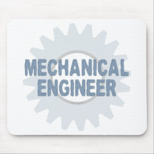 Mousepad Cinza azul de engrenagens mecânicas do Engenheiro