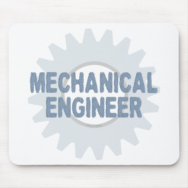 Mousepad Cinza azul de engrenagens mecânicas do Engenheiro (Frente)