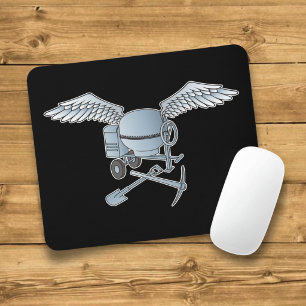 Mousepad Cinza azul de misturador de betão
