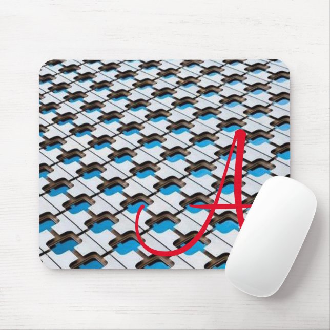 Mousepad Cinza Azul Pad do Rato (Com mouse)