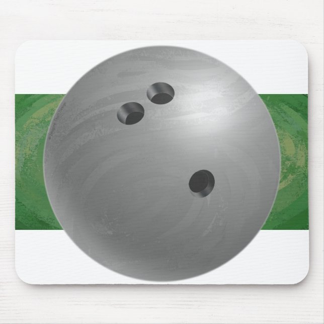 Mousepad Cinza bola de boliche (Frente)