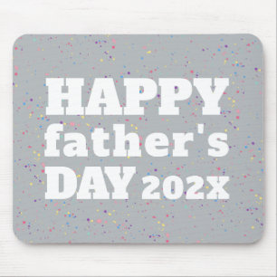 Mousepad Cinza branca de pintura de Dia de os pais feliz