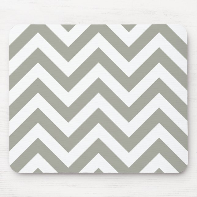 Mousepad Cinza Chevrons Zig Zag Patterno (Frente)