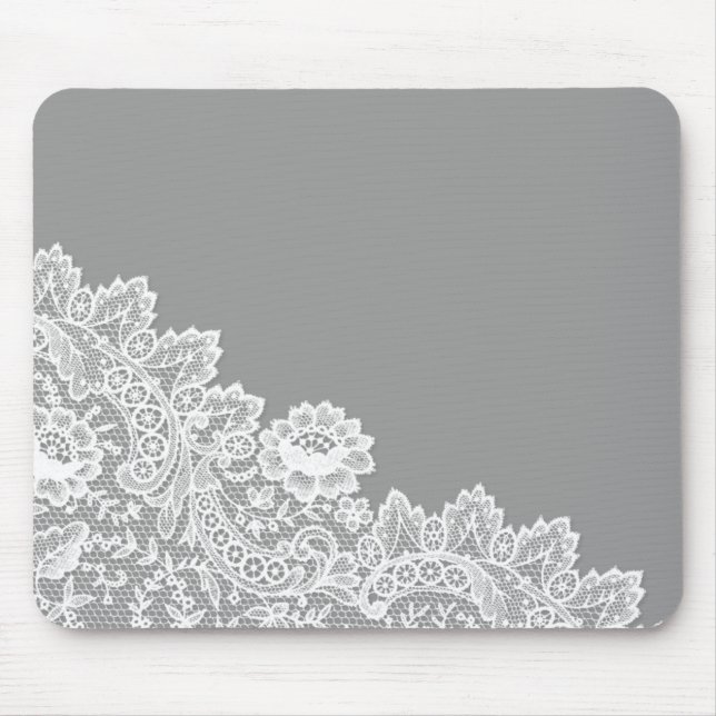 MOUSEPAD CINZA COM CANTO BRANCO DE LACE (Frente)