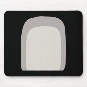Mousepad Cinza de Cachorro Azul Cartoon Nominal Branca