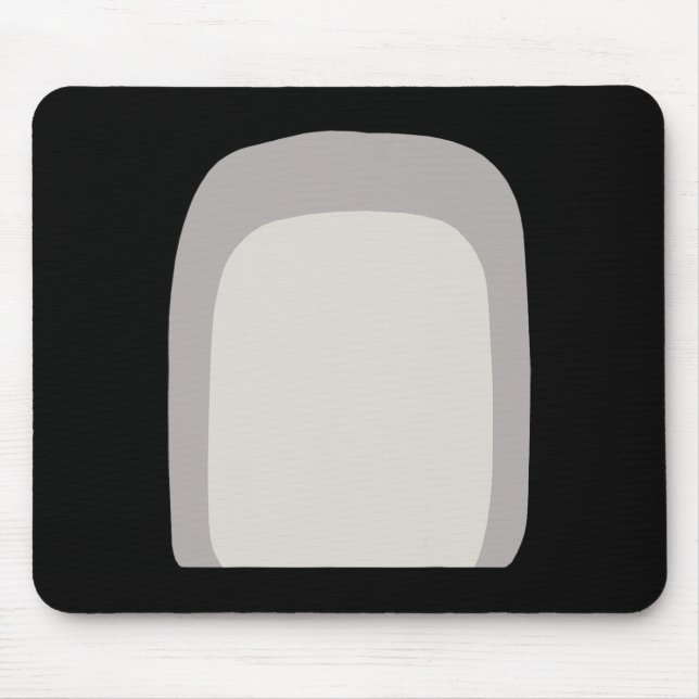 Mousepad Cinza de Cachorro Azul Cartoon Nominal Branca (Frente)