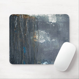 Mousepad Cinza de Grunge e Abstrato Azul
