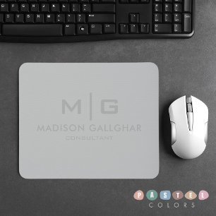 Mousepad Cinza de Luz Suave Sólida Cor da Cinza de Aço da P