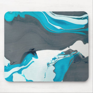 Mousepad cinza de mármore aqua