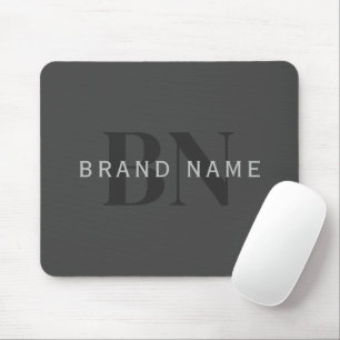 Mousepad Cinza de Nome Comercial Editável (ou qualquer outr