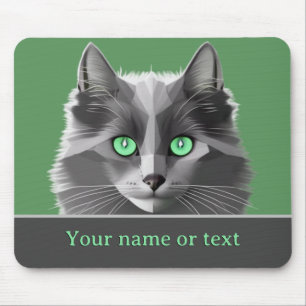 Mousepad Cinza de Peles Longas - Nebelung - Nome próprio /