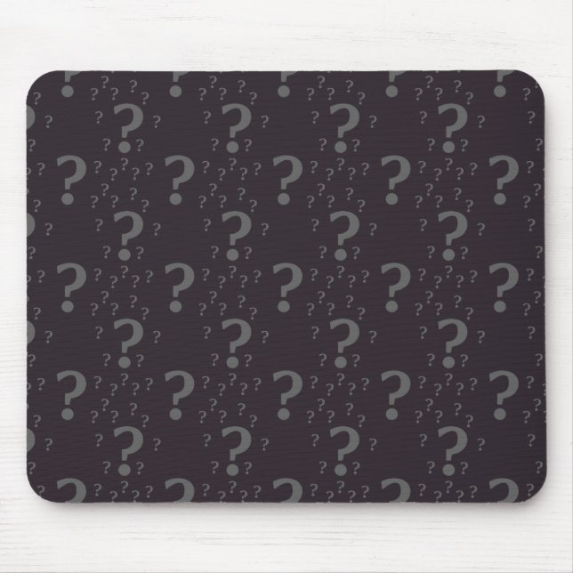 Mousepad Cinza de quebra-cabeça de ponto de interrogação mi (Frente)