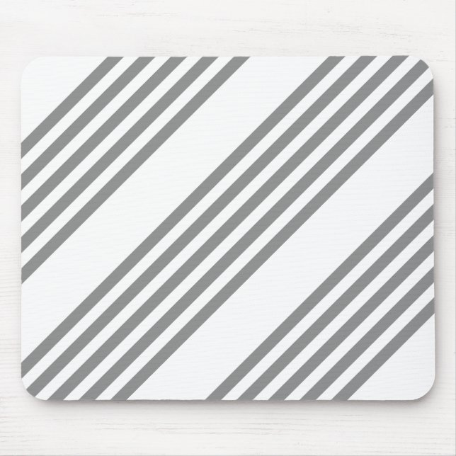 Mousepad Cinza e padrão de cinco faixas brancas (Frente)