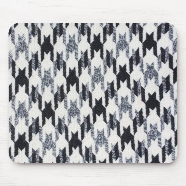 Mousepad Cinza e textura do Tecido moderno Black Houndstoot (Frente)