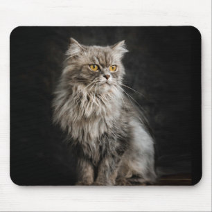 Mousepad Cinza Fluffy Cat