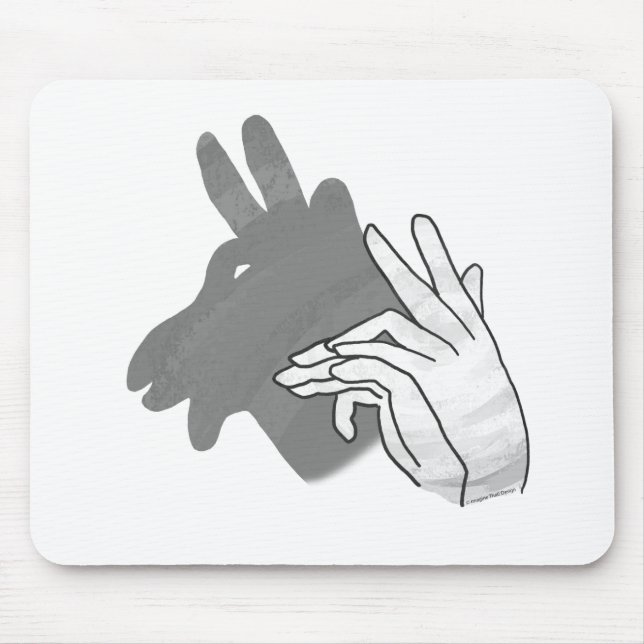 Mousepad Cinza Hand Silhouette Billy Goat (Frente)