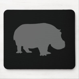 Mousepad Cinza Hippo Silhouette