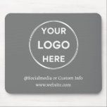 Mousepad Cinza Logotipo Personalizado Funcionarios empresar<br><div class="desc">Atualize facilmente a marca de sua empresa com nosso modelo de negócios personalizado simples e preto em um estilo moderno minimalista. Adicione seu logotipo, nome de mídia social e site ou texto de custo para criar uma aparência profissional em apenas minutos. Precisa de ajuda com a personalização? Entre em contato...</div>