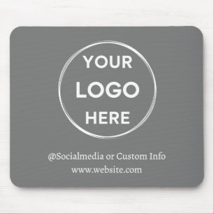 Mousepad Cinza Logotipo Personalizado Funcionarios empresar