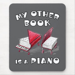 Mousepad Cinza Meu Outro Livro É Uma Orientação Do Piano Po