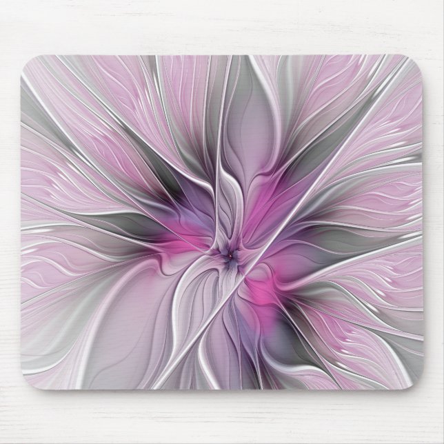 Mousepad Cinza rosa com ventilador frontal moderno Abstrato (Frente)