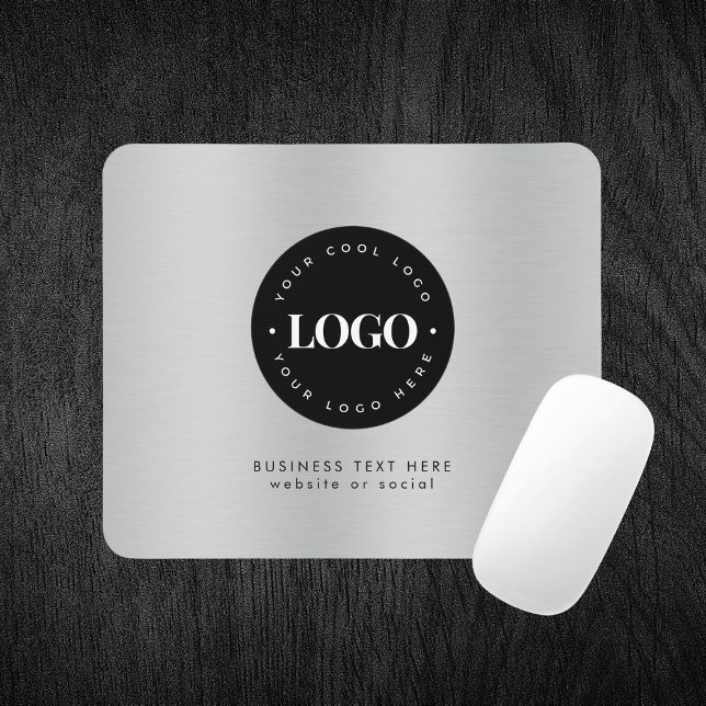 Mousepad Cinza Silver Metálico Adicionar Logotipo Personali (Criador carregado)