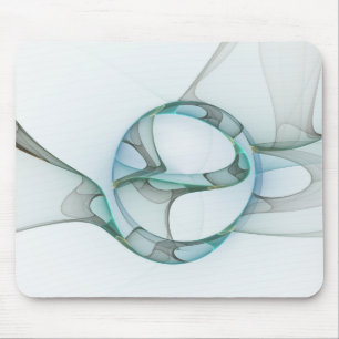 Mousepad Cinzas azuis de turquesa da arte abstrata moderna