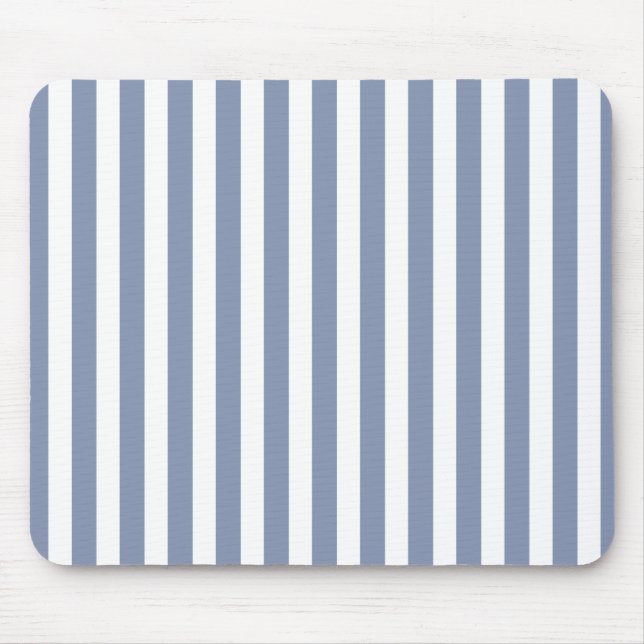 Mousepad Cinzas azuis e faixas brancas de doces (Frente)