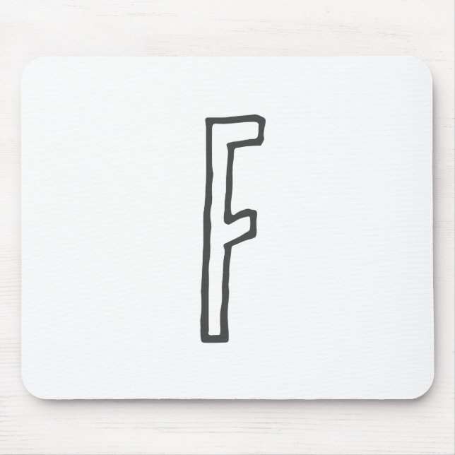 Mousepad Cinzas e Letra Branca Inicial Monograma Simples (Frente)