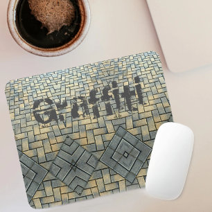 Mousepad Cinzas Urbanas e Tijolos Amarelos Personalizáveis